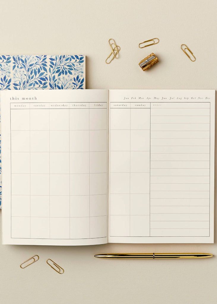 Wanderlust Paper Co | Blue Flora Weekly Planner