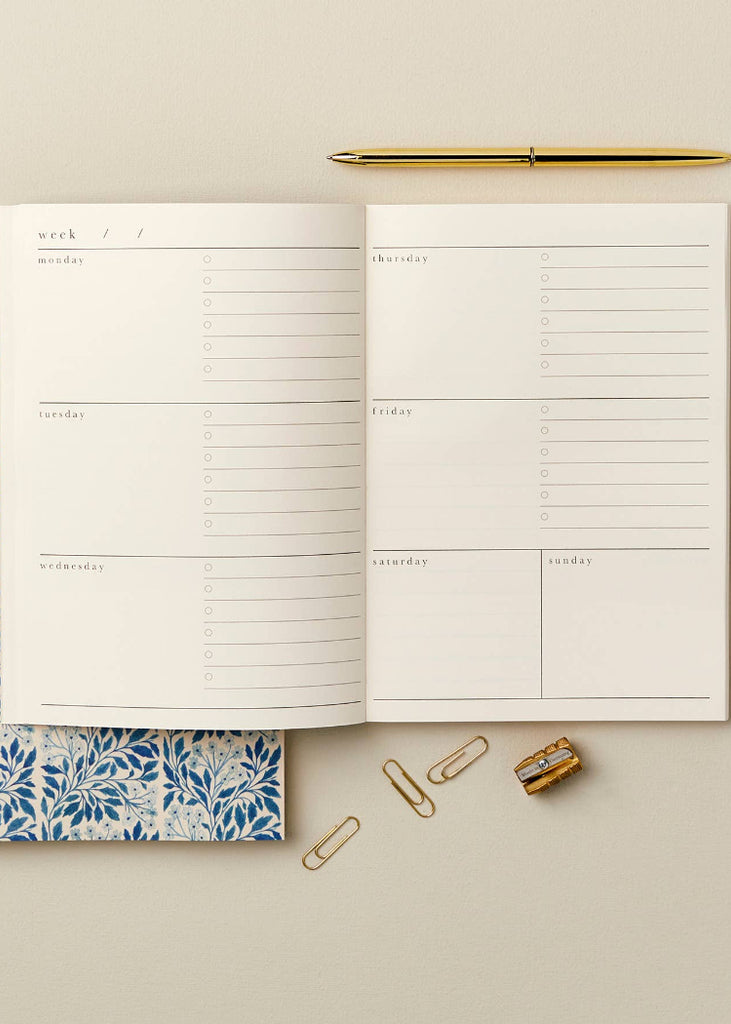 Wanderlust Paper Co | Blue Flora Weekly Planner