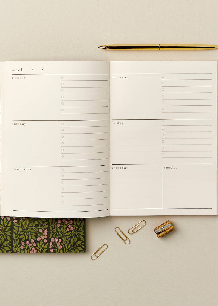 Wanderlust Paper Co | Green Flora Weekly Planner