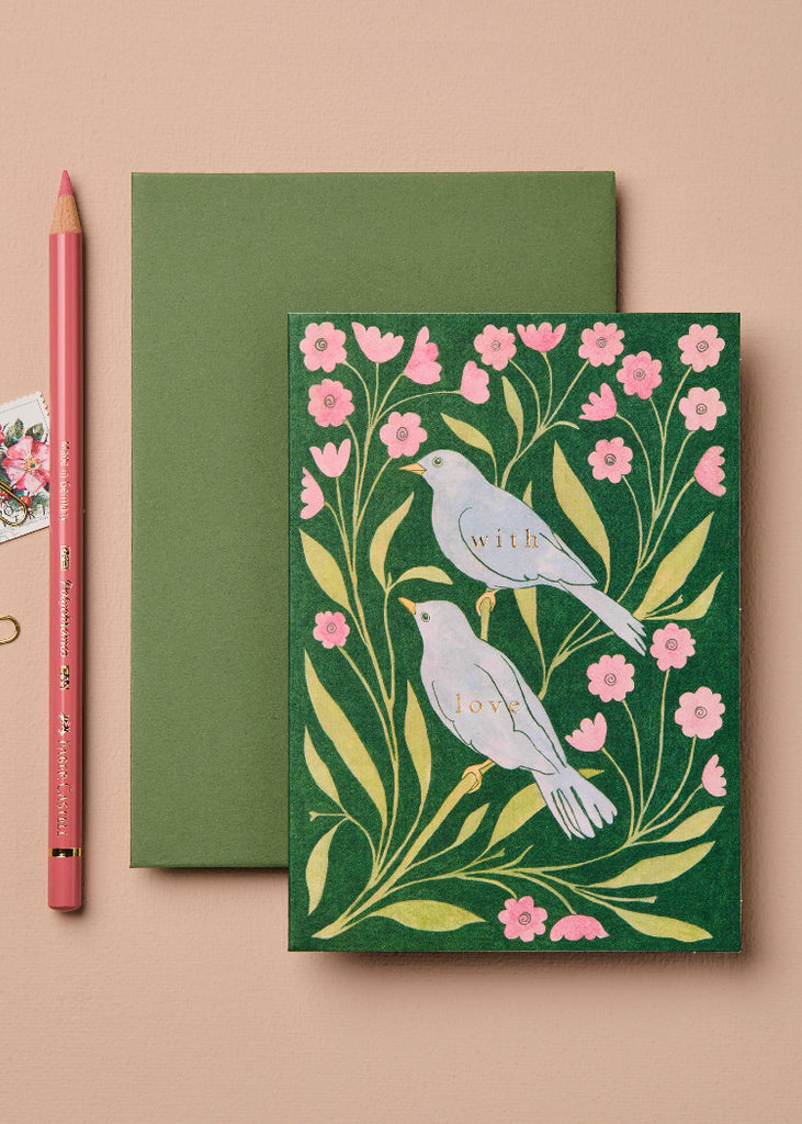Wanderlust Paper Co | Lovebirds 'With Love' Card