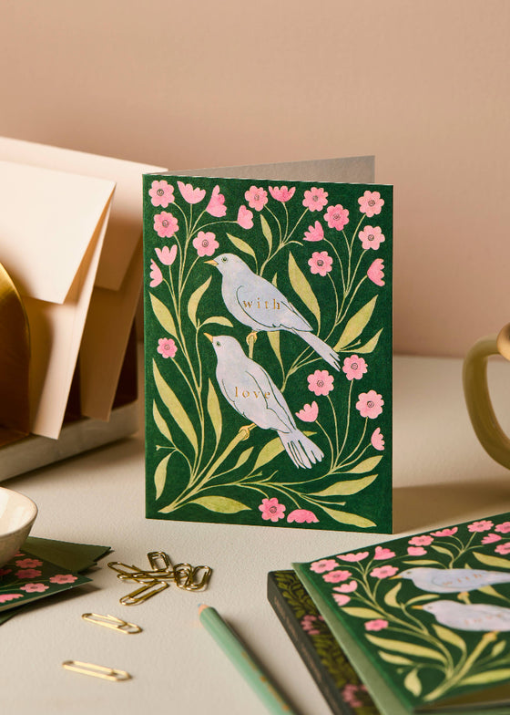 Wanderlust Paper Co | Lovebirds 'With Love' Card