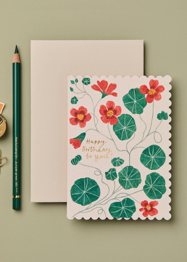 Wanderlust Paper Co | Nasturtium 'Happy Birthday to You!' Card