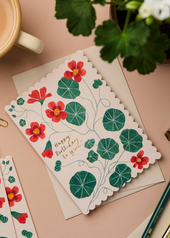 Wanderlust Paper Co | Nasturtium 'Happy Birthday to You!' Card