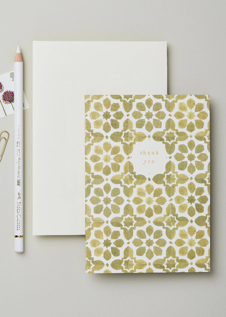Wanderlust Paper Co | Olive Tiles 'Thank You' Card