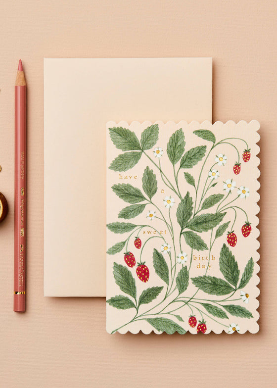 Wanderlust Paper Co | Strawberry 'Have a Sweet Birthday' Card