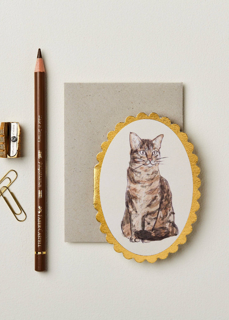 Wanderlust Paper Co | Tabby Cat Mini Card