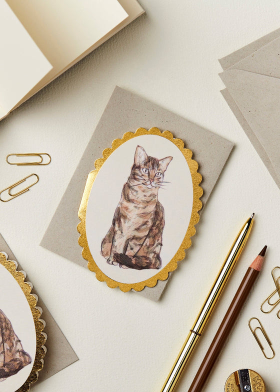 Wanderlust Paper Co | Tabby Cat Mini Card