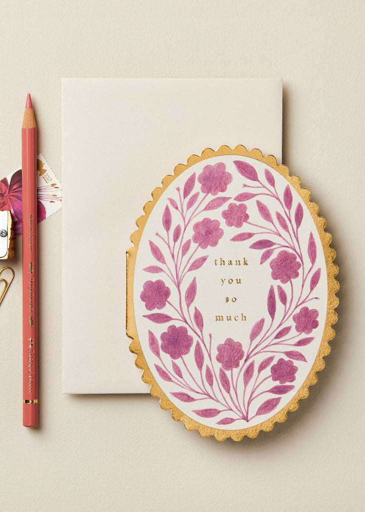 Wanderlust Paper Co | Violet Flora 'Thank you so much' Card