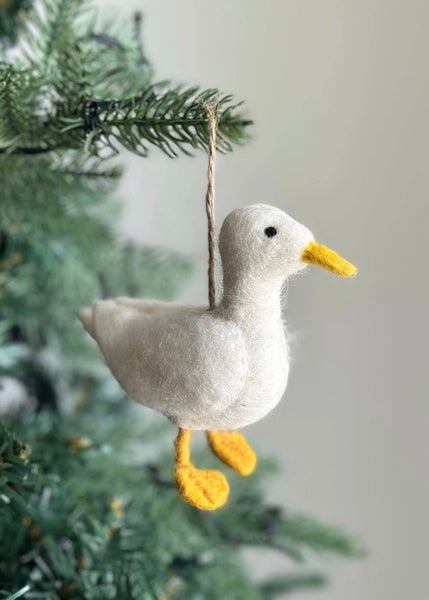 Felt Ornament | White Duck