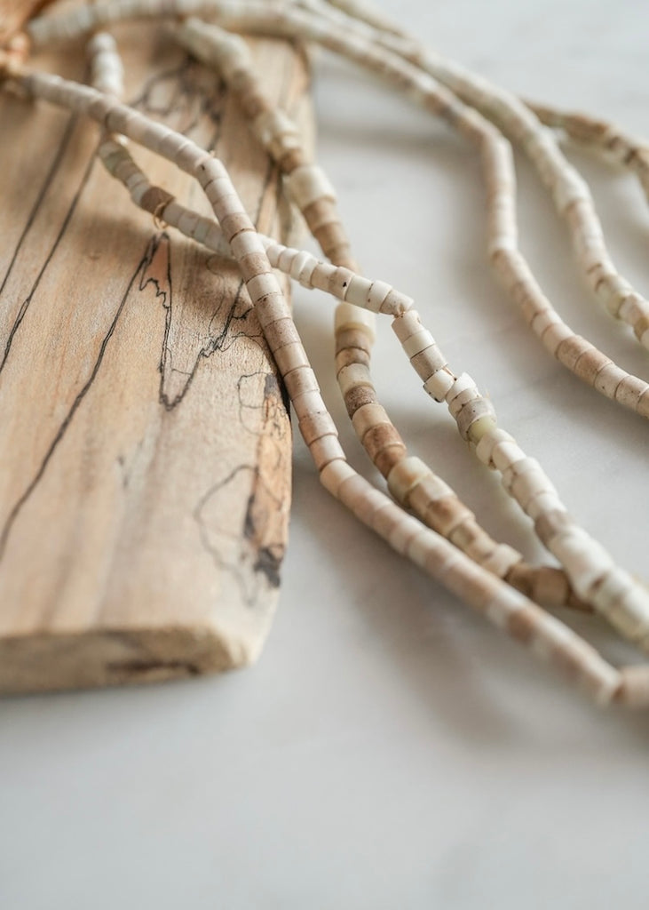 White Goomba Trade Beads