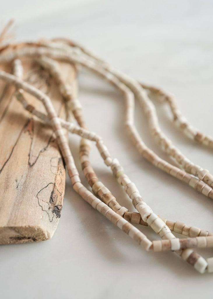 White Goomba Trade Beads