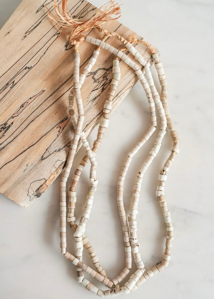White Goomba Trade Beads