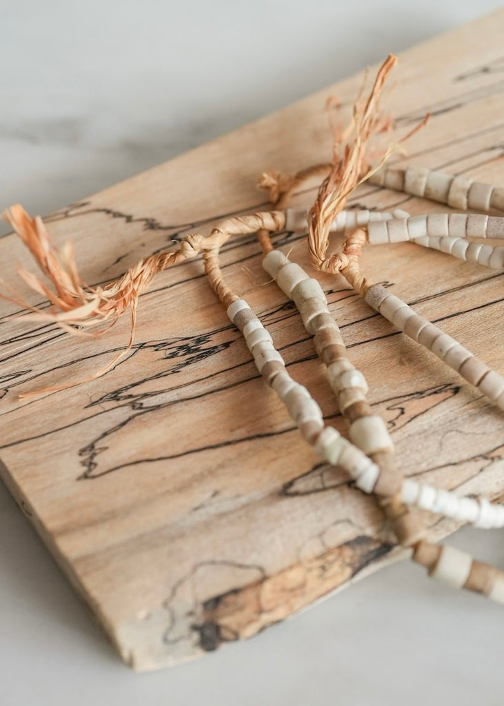 White Goomba Trade Beads