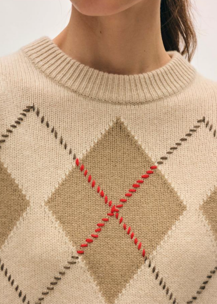 White + Warren | Cashmere Argyle Crew
