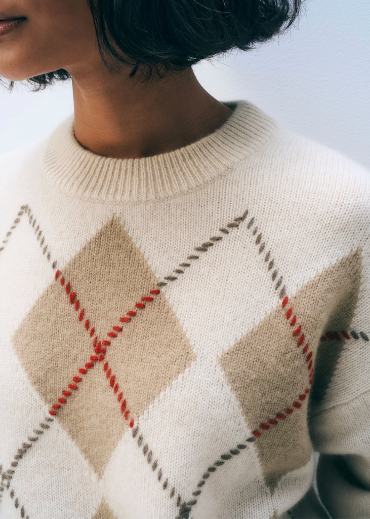 White + Warren | Cashmere Argyle Crew