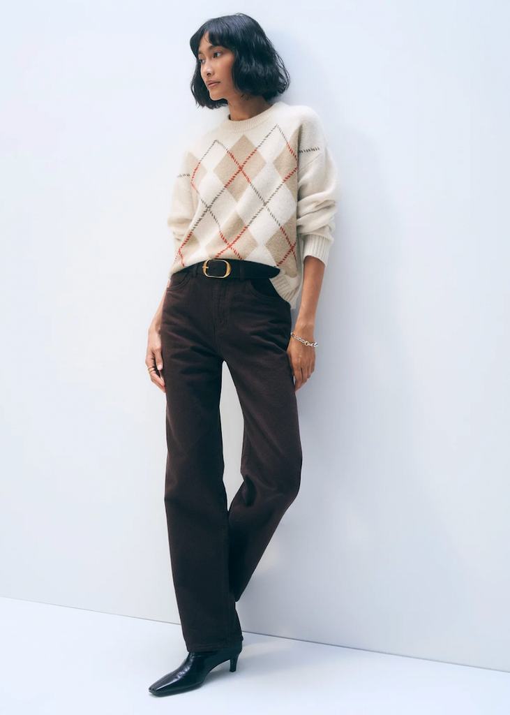 White + Warren | Cashmere Argyle Crew