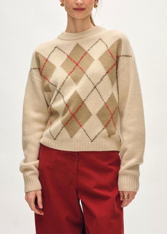 White + Warren | Cashmere Argyle Crew