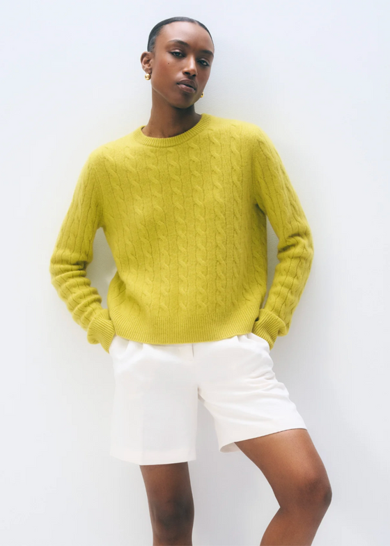 White + Warren | Cashmere Cable Crewneck
