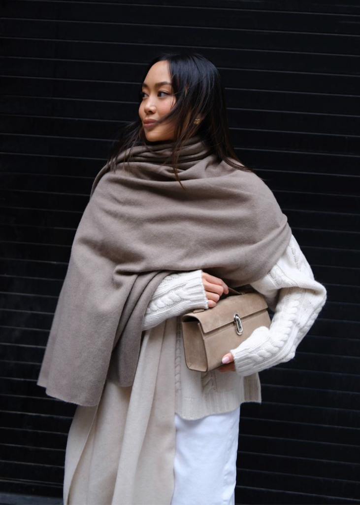 White + Warren | Cashmere Colorblock Travel Wrap