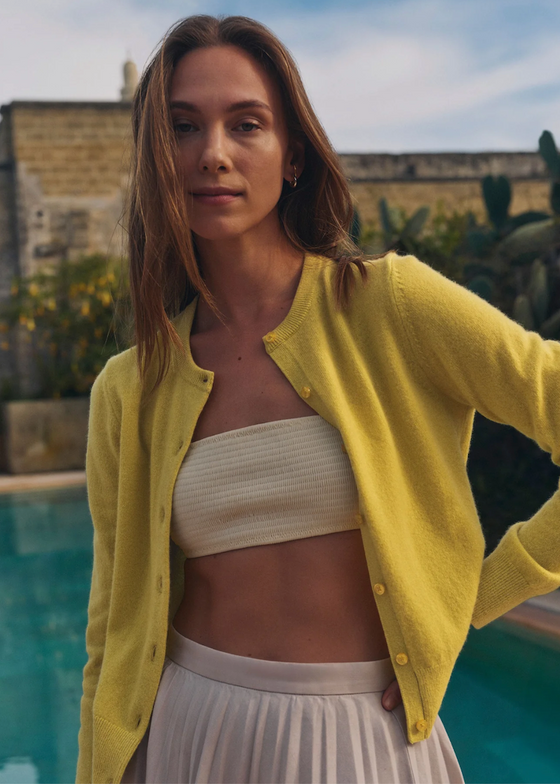 White + Warren | Cashmere Crewneck Cardigan