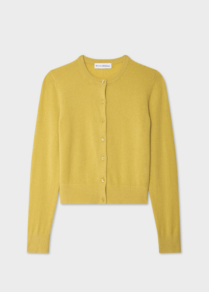 White + Warren | Cashmere Crewneck Cardigan