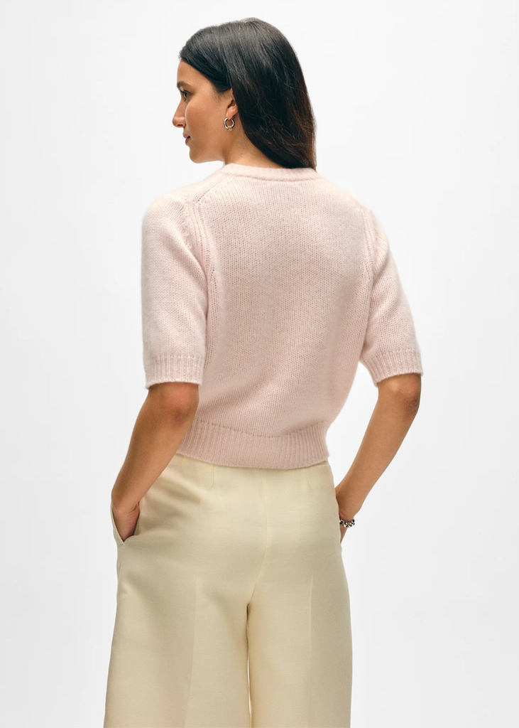 White + Warren | Cashmere Elbow Sleeve Crew Cardigan