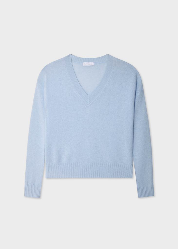 White + Warren | Cashmere Featherweight V Neck