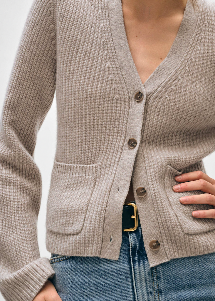 White + Warren | Cashmere Fluted Sleeve Cardigan