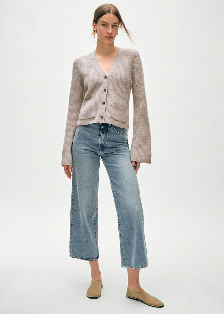 White + Warren | Cashmere Fluted Sleeve Cardigan