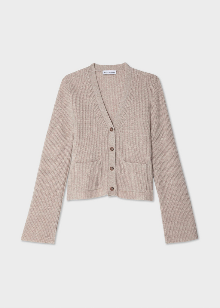 White + Warren | Cashmere Fluted Sleeve Cardigan