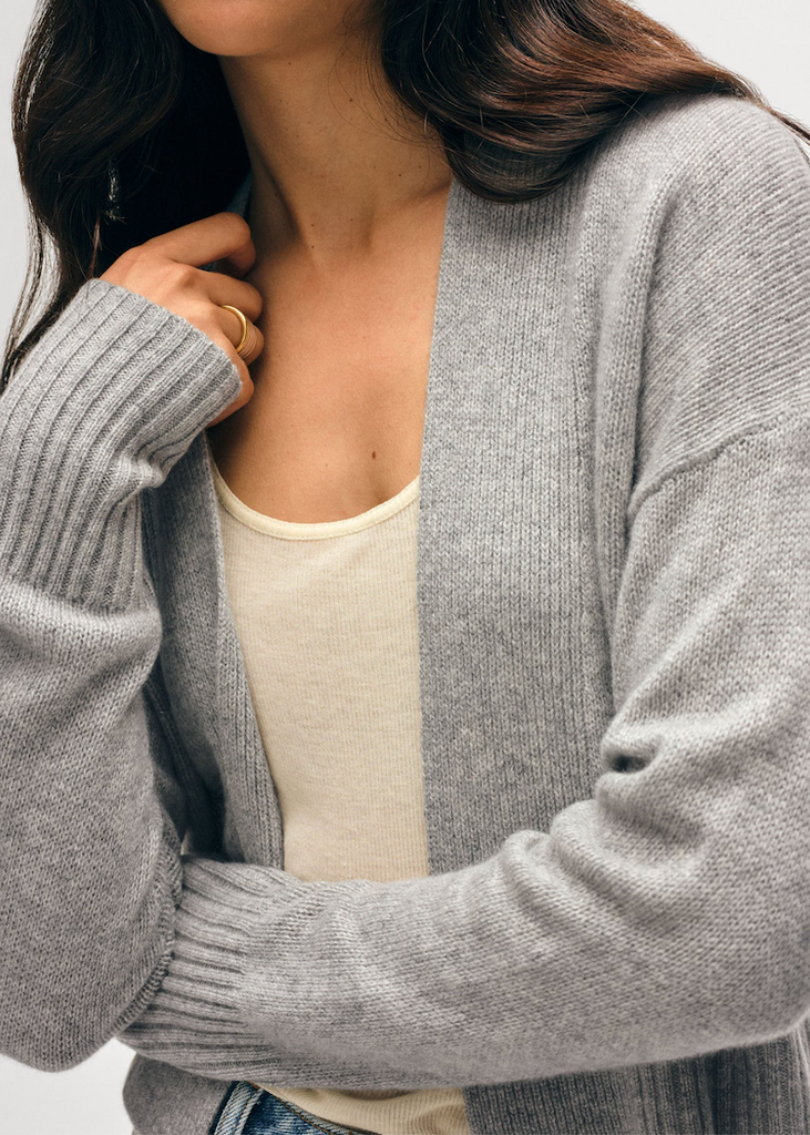White + Warren | Cashmere Open Front Cardigan