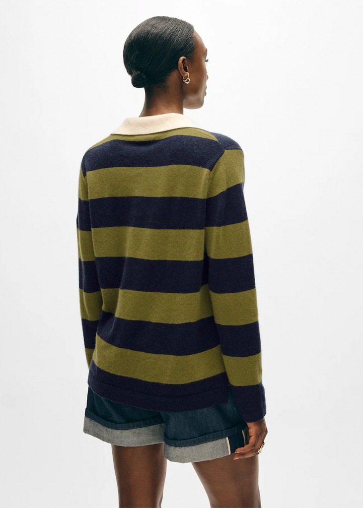 White + Warren | Cashmere Rugby Stripe Polo