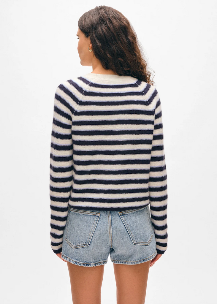 White + Warren | Cashmere Striped Sweatshirt