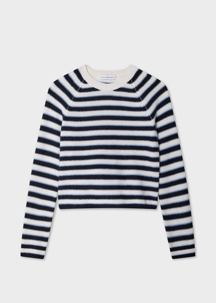 White + Warren | Cashmere Striped Sweatshirt