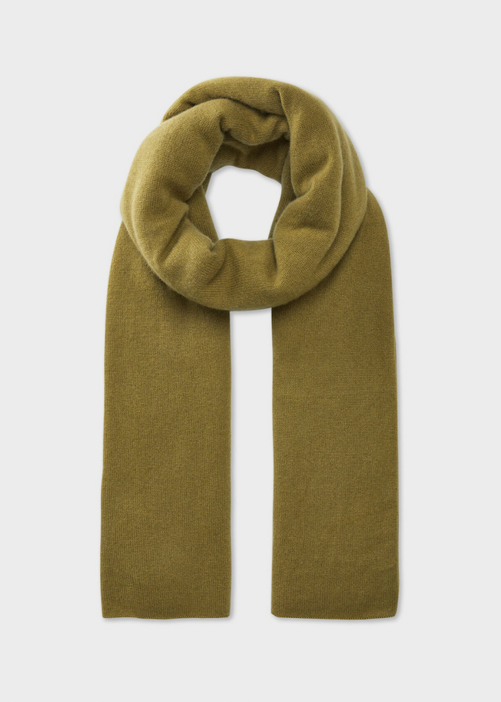 White + Warren | Cashmere Travel Wrap in Bright Olive