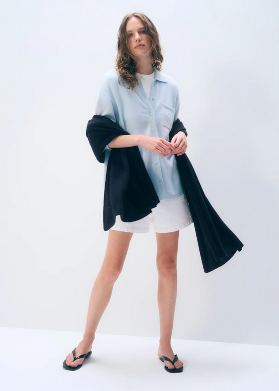 White + Warren | Cashmere Travel Wrap in Deep Navy