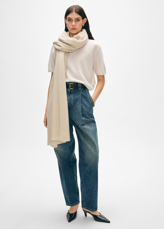 White + Warren | Cashmere Travel Wrap in Natural Heather