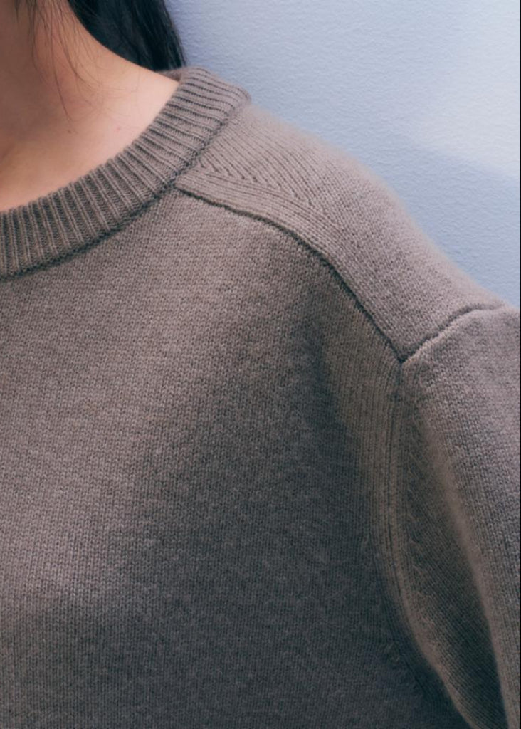 White + Warren | Cashmere Oversized Tee | Soft Shale