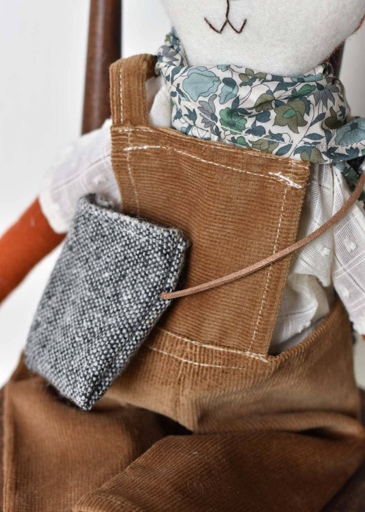 Woolgrass Farm | Florette the Fox Doll | Corduroy Overalls