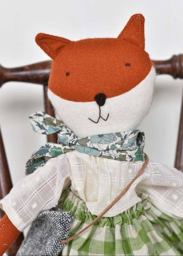 Woolgrass Farm | Florette the Fox Doll | Gingham Skirt