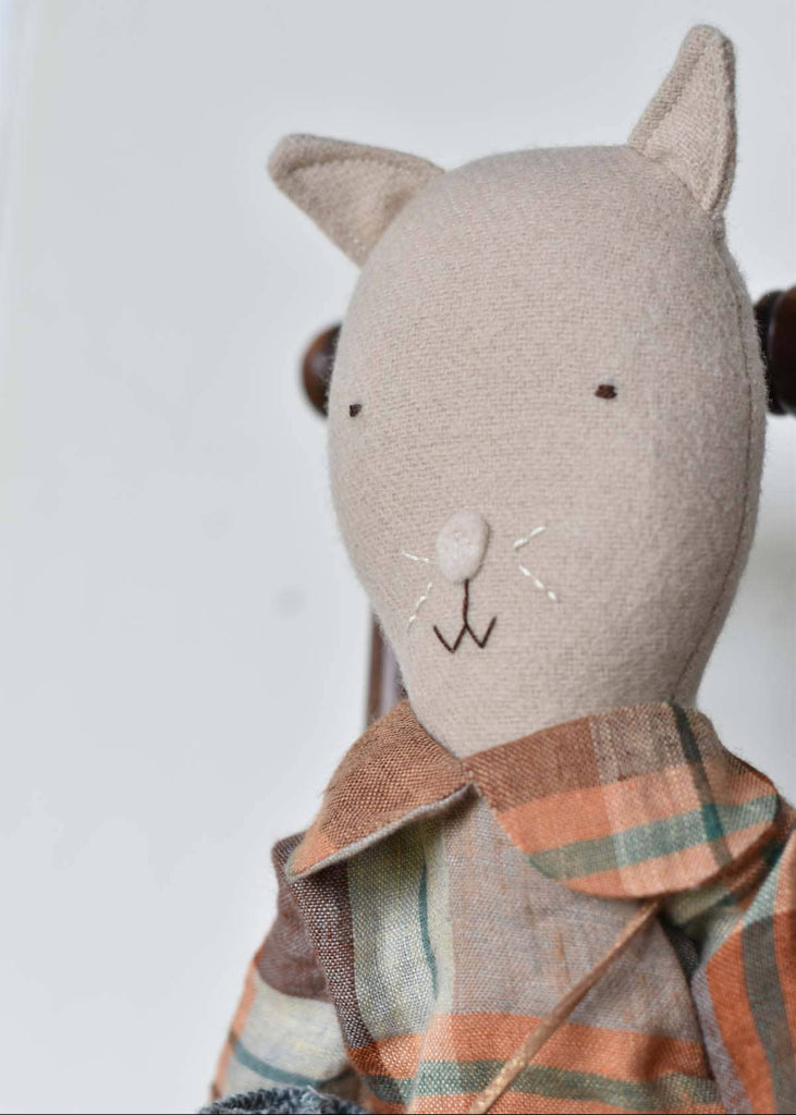 Woolgrass Farm | Mae the Barn Cat | Harvest Plaid Dress