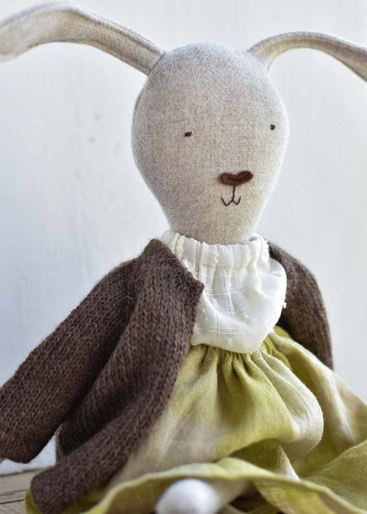 Woolgrass Farm | Ruthie the Rabbit | Island Cardigan & Linen