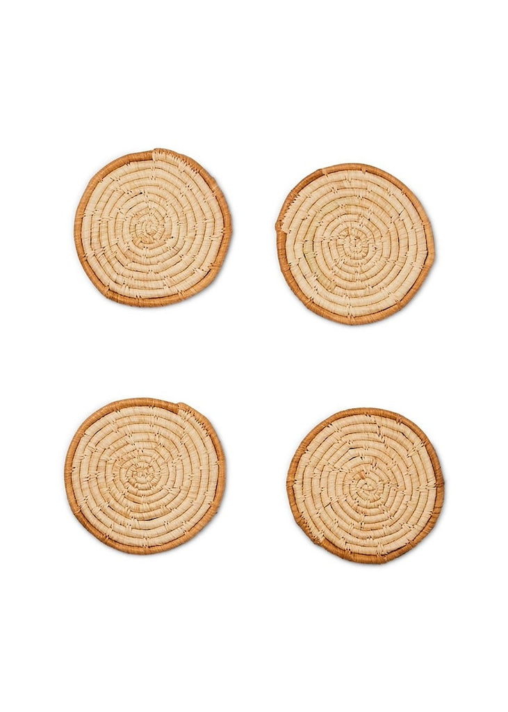 Woven Coasters | Amber Rim | Set of 4