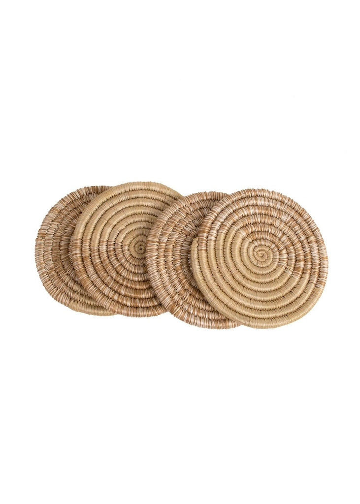 Woven Coasters | Sand | Set of 4