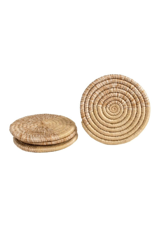 Woven Coasters | Sand | Set of 4