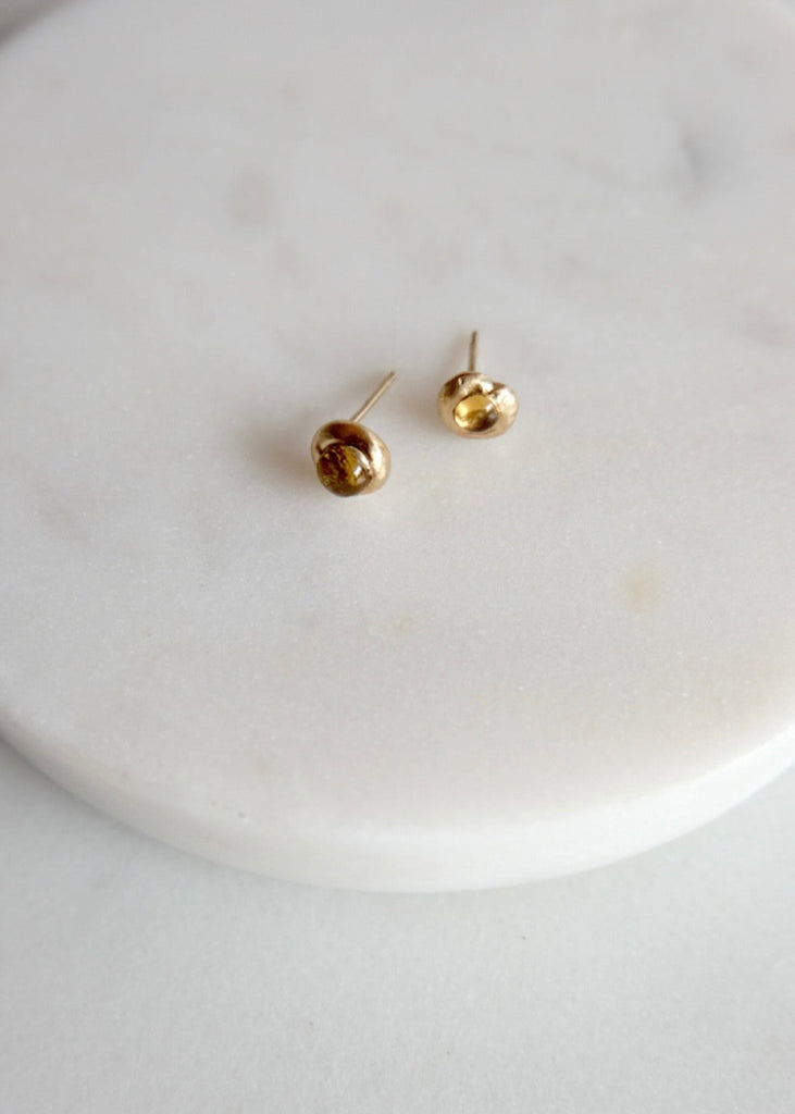Occasionally Sweet | 14kg Petite Yui Yellow Tourmaline Stud Earrings
