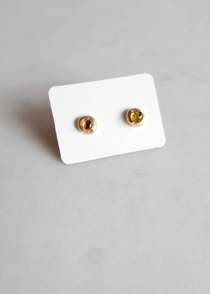 Occasionally Sweet | 14kg Petite Yui Yellow Tourmaline Stud Earrings