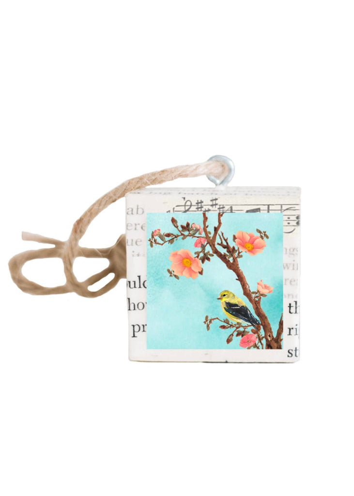 Yellow Bird Holiday Ornament