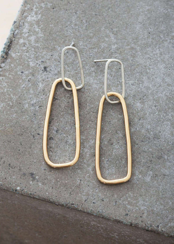 Colleen Mauer Designs | Interlocking Rectangle Post Earrings