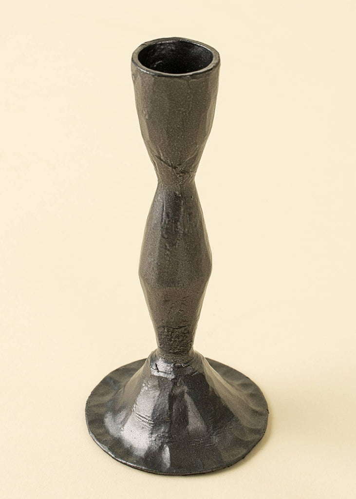 Zora Forged Candlestick Large | Gunmetal